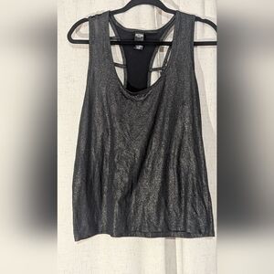Victoria Secret Sport Elegant Shimmer Black Tank Top